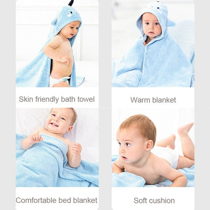 Proactive Baby Baby Bath Super Absorbent Towel For Newborn With Cute Embroidered & Hooded Style