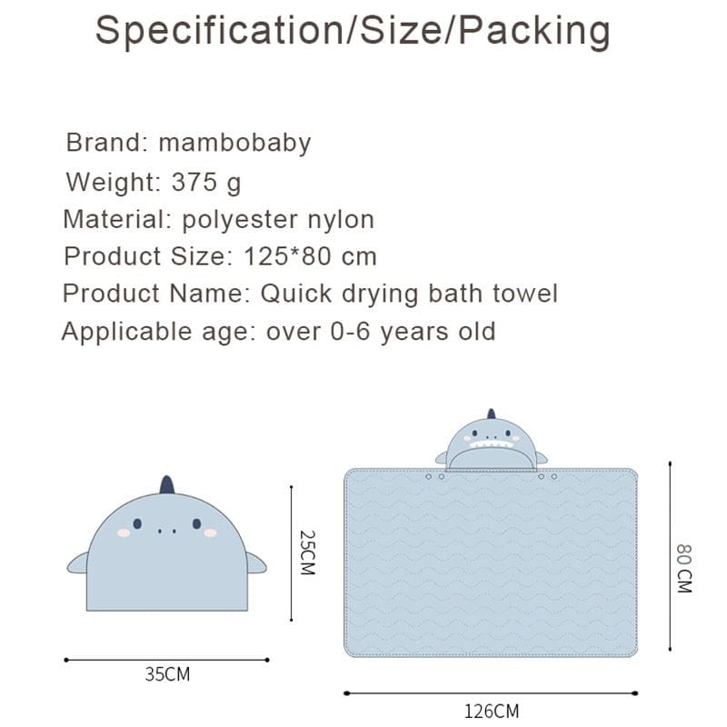 Proactive Baby Baby Bath Super Absorbent Towel For Newborn With Cute Embroidered & Hooded Style
