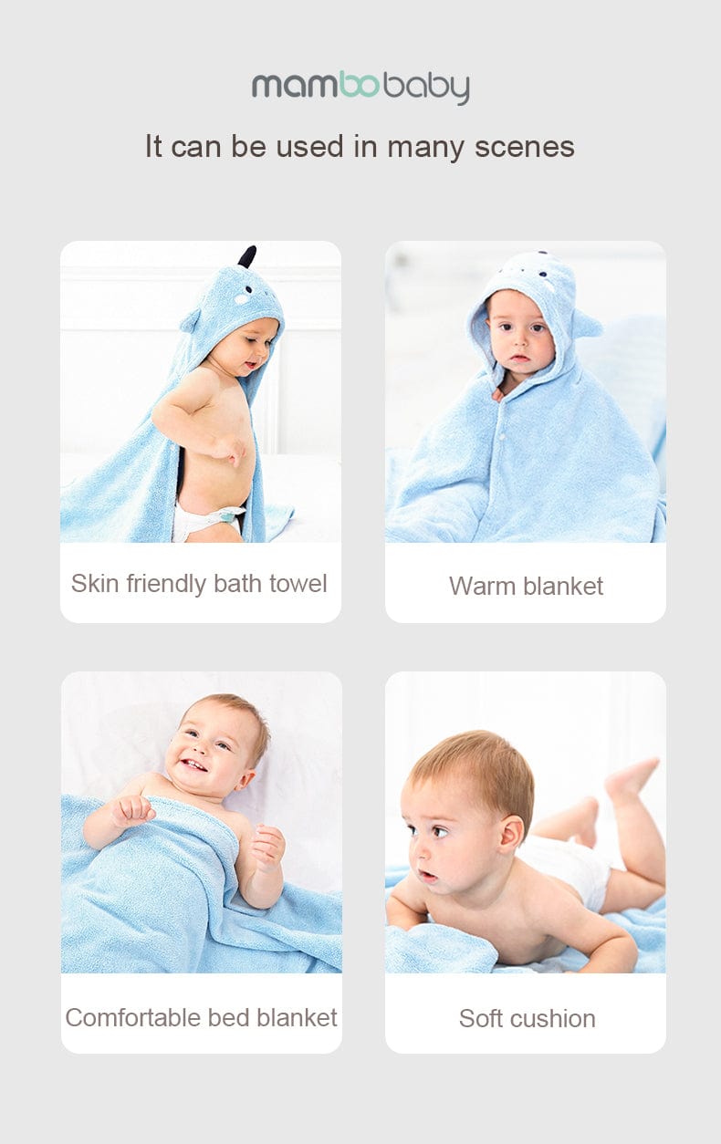 Proactive Baby Baby Bath Super Absorbent Towel For Newborn With Cute Embroidered & Hooded Style