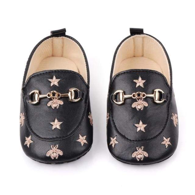 Baby Girl Cute Fashion Pentagram Pattern Shoes, Black / 7-12M