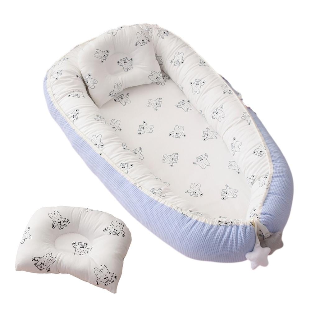 Baby Nest Bed in 3 different sizes. Newborn size. Medium size and Toddler