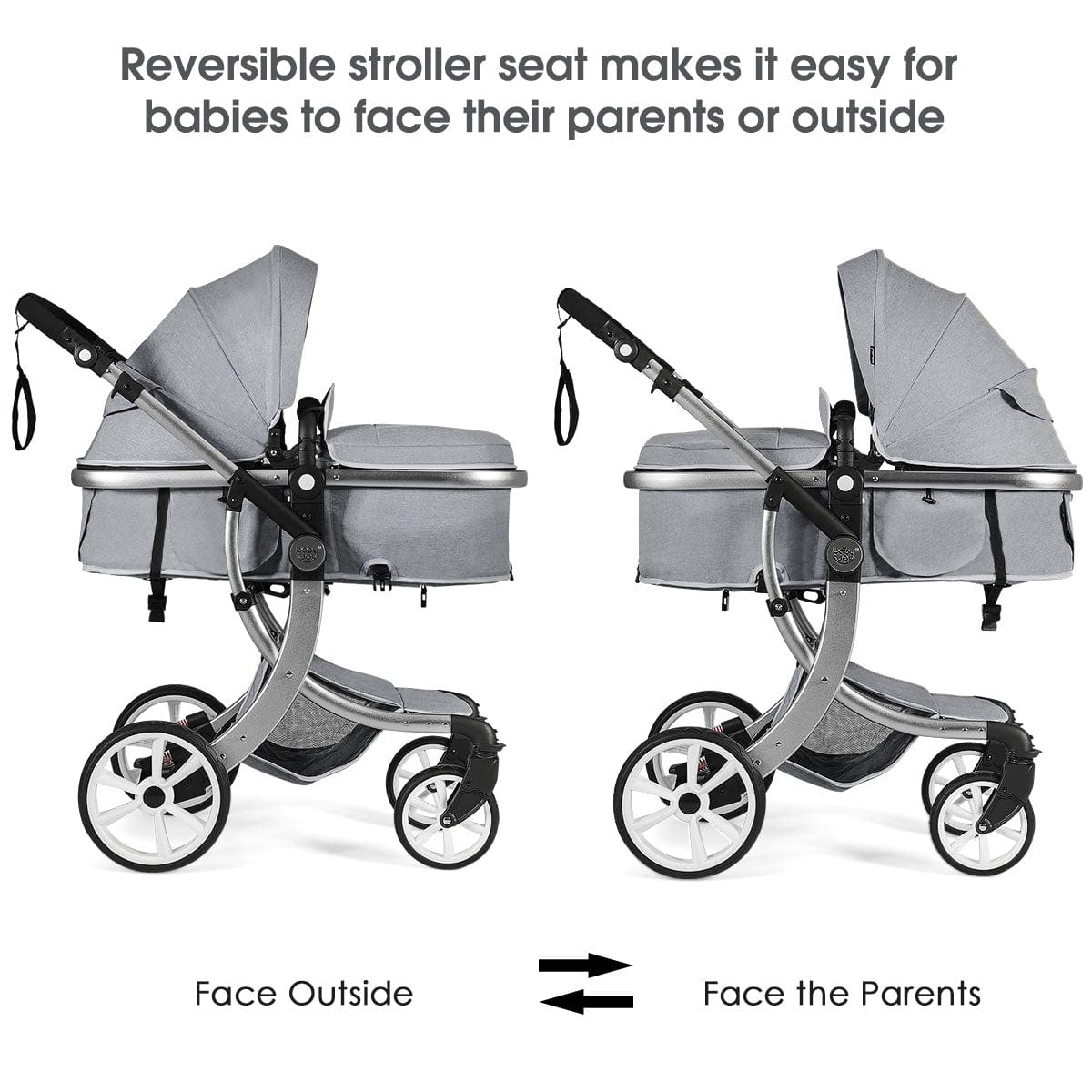 BabyJoy 2 in 1 Convertible Baby Stroller I Portable Baby/Infant Stroller