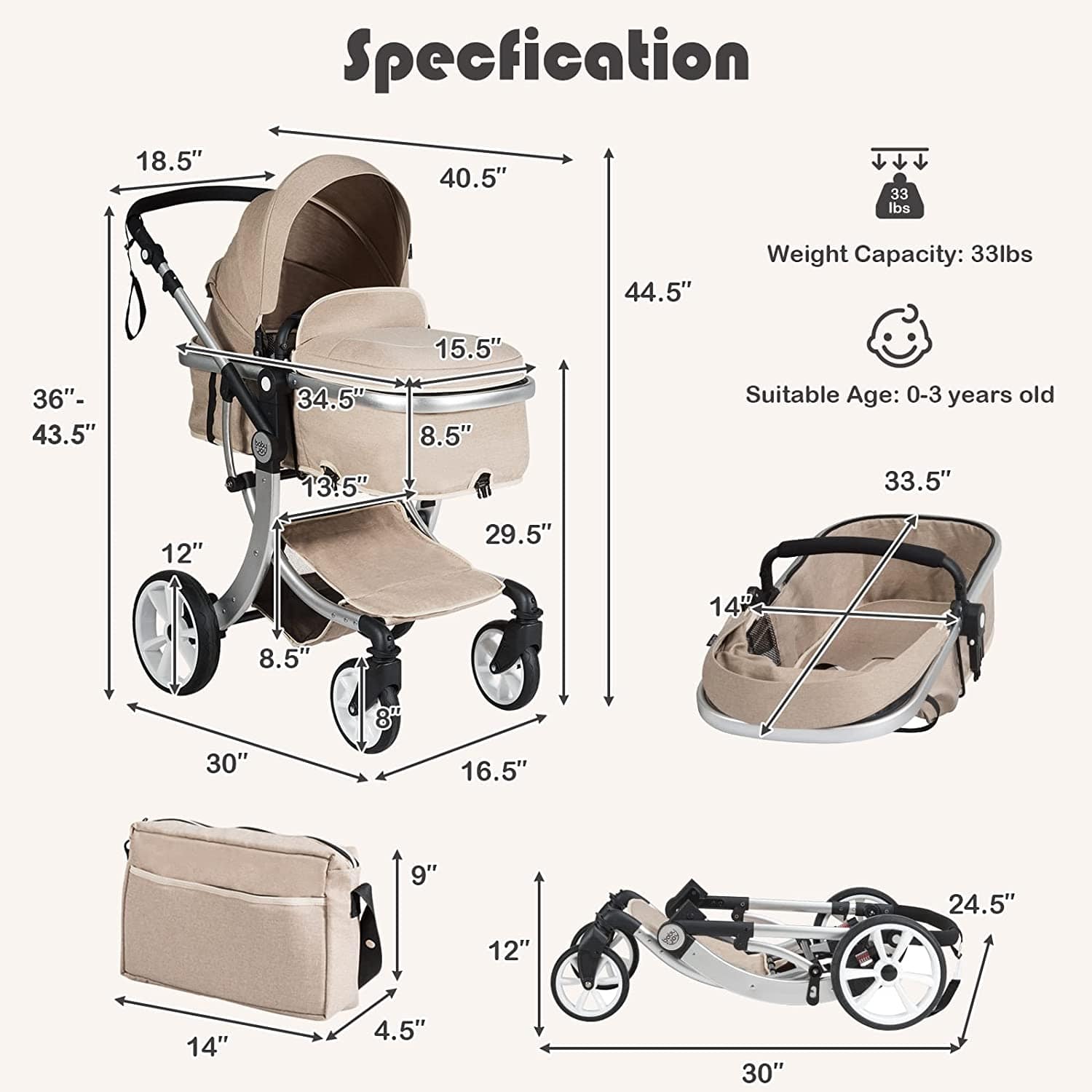 Pram for newborn hotsell and 1 year old