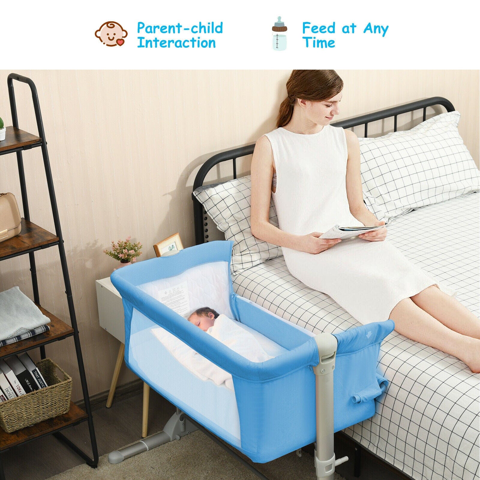 New Design Royal Portable Baby Bed Picture Baby Separated Folding