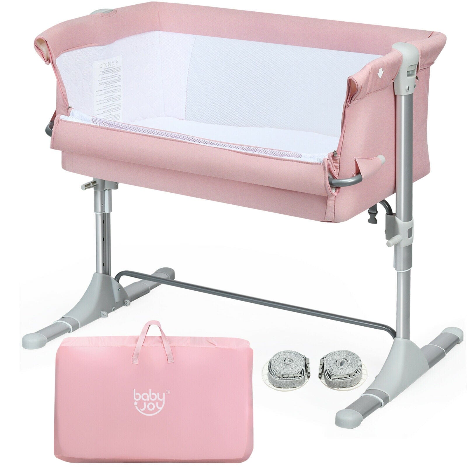 Proactive Baby Babyjoy Baby Bedside Crib I Portable Bed Side Bassinet with Carrying Bag