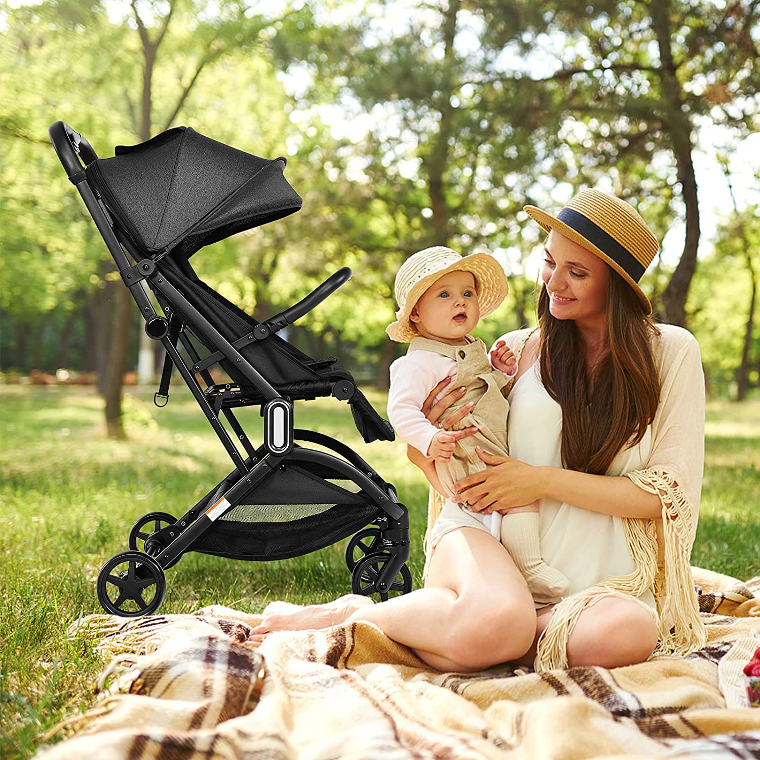 Proactive Baby Babyjoy Lightweight Baby Stroller Foldable Travel Stroller for Airplane Black  BC10002BK