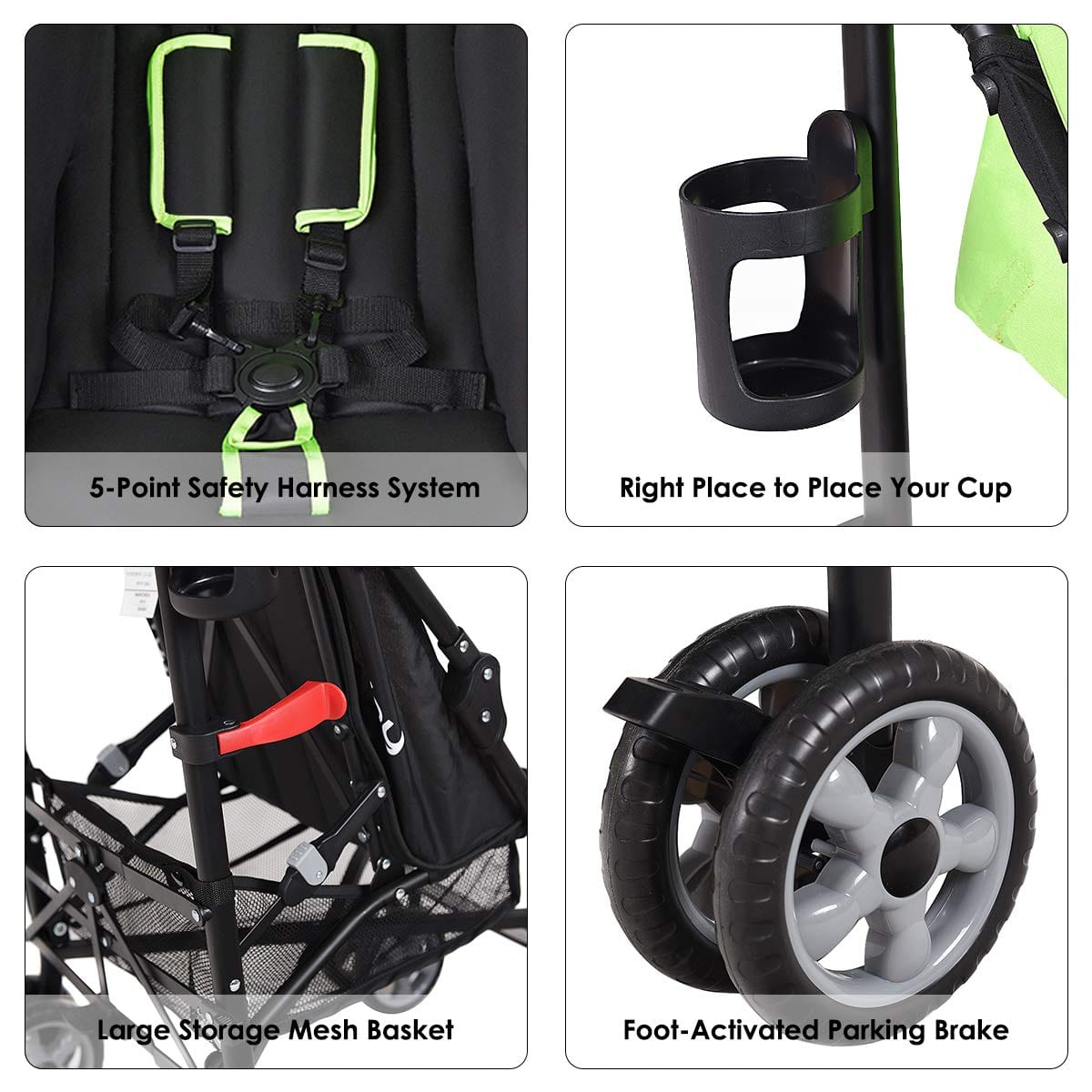 Proactive Baby BabyJoy™ Lightweight Foldable Travel Baby Stroller