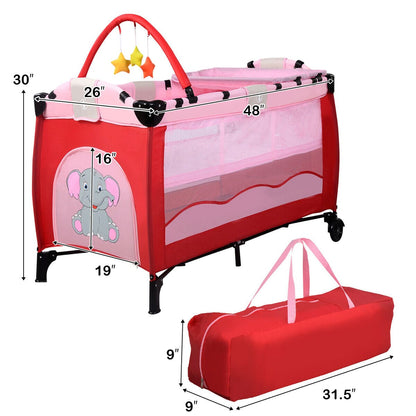 Proactive Baby Babyjoy™ Portable Baby Crib/ Bassinet With Playard