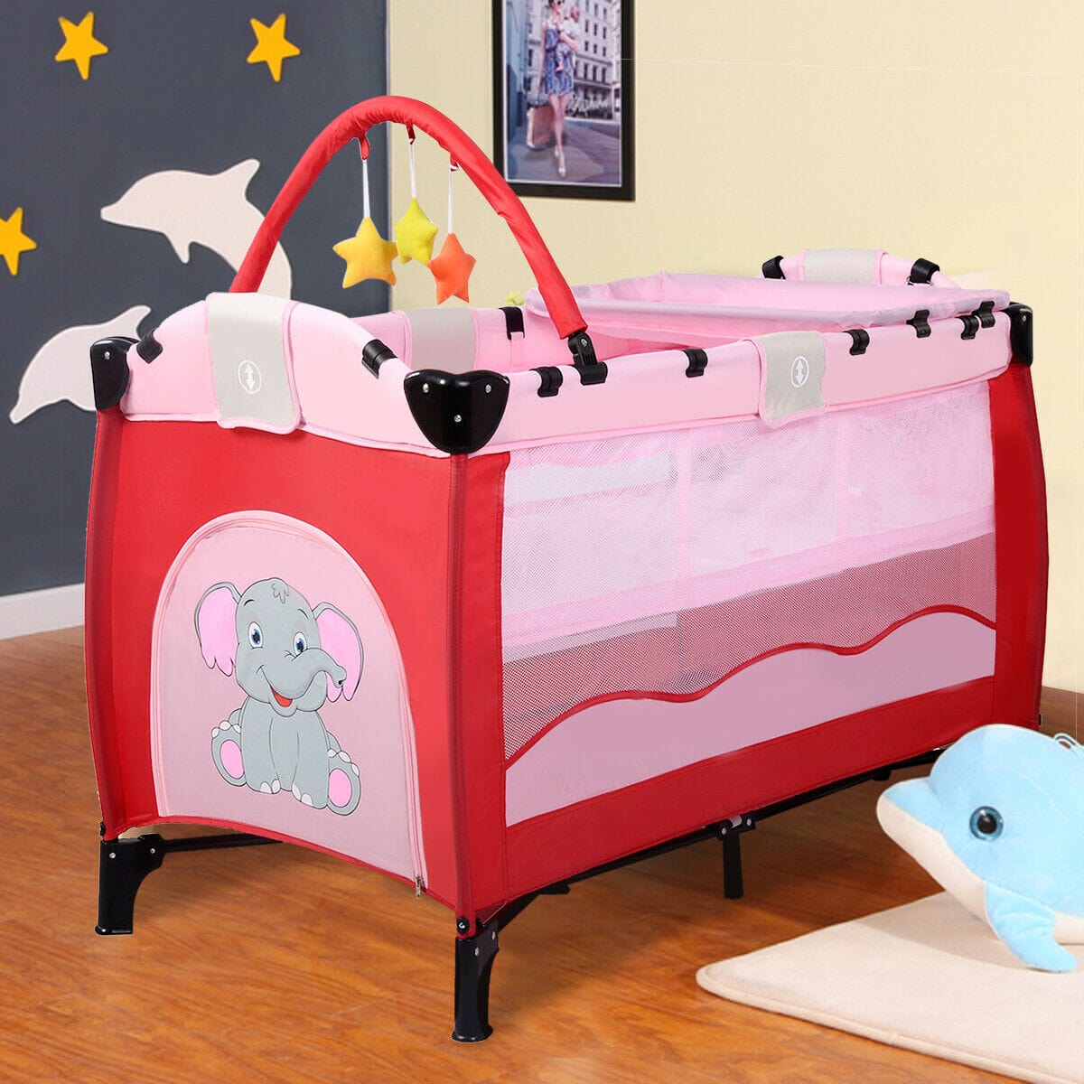 Proactive Baby Baby & Toddler Babyjoy™ Portable Baby Crib/ Bassinet With Playard