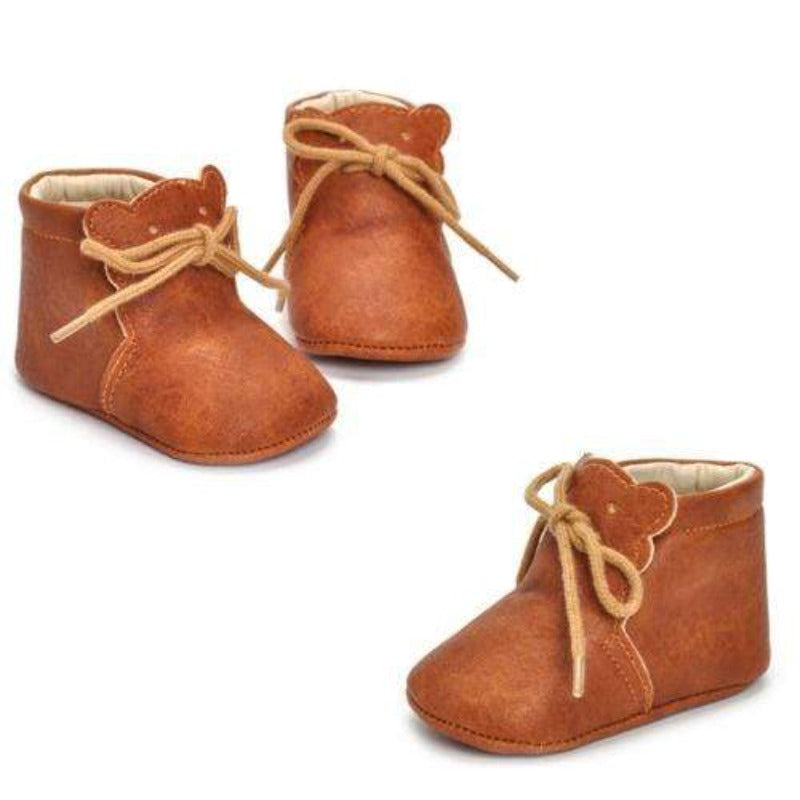 Proactive Baby Citgeett Brown Newborn Baby Boy Girl Crib Shoes Toddler Soft Sole Leather Sneakers Prewalker