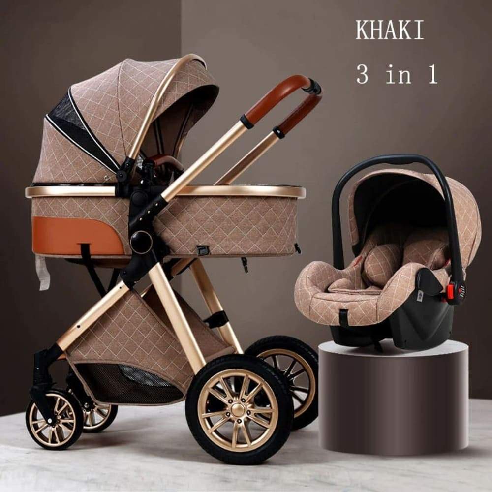 Proactive Baby Baby Pram Stroller Khaki ComfyBaby™ 3 in 1 Baby Pram or Stroller