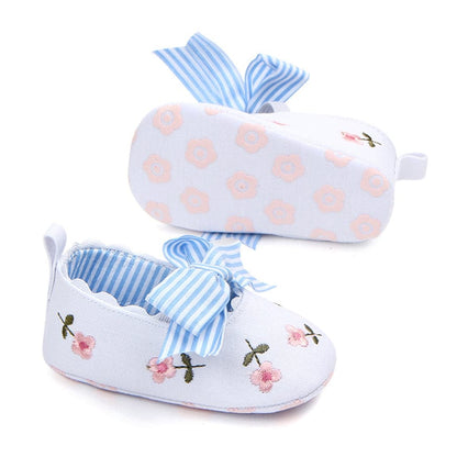 Proactive Baby ComfyBaby Cute Baby Girl Shoes With Floral Embroidery