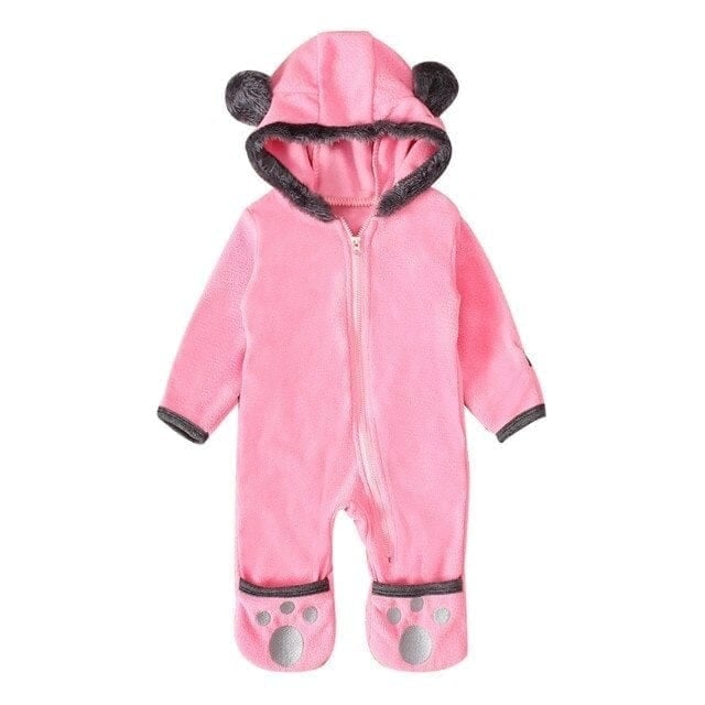 Proactive Baby Baby & Toddler Baby Pink / 18-24 Months Cuddle Club Cute Newborn Winter Warm Long Sleeve Zipper Winter Jumpsuit