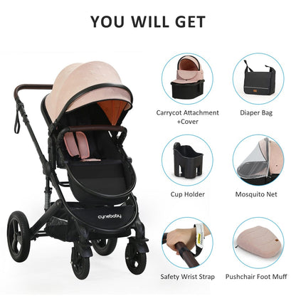 Proactive Baby Cynebaby 2 in 1 Convertible Cradle Stroller