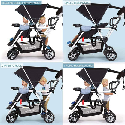 Proactive Baby Baby Pram Stroller cynebaby™ Baby Stroller For 2 babies