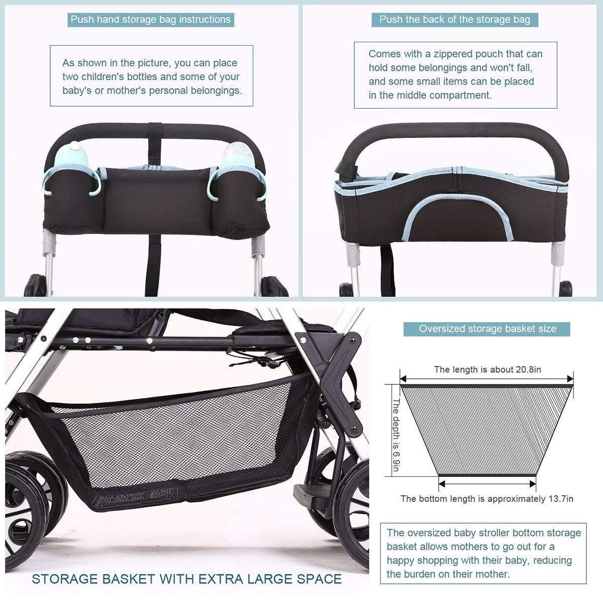 Proactive Baby Baby Pram Stroller cynebaby™ Baby Stroller For 2 babies - Grey