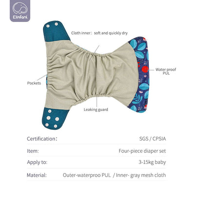 Proactive Baby Diapers Elinfant™ Washable & Reusable Newborn Baby Diaper