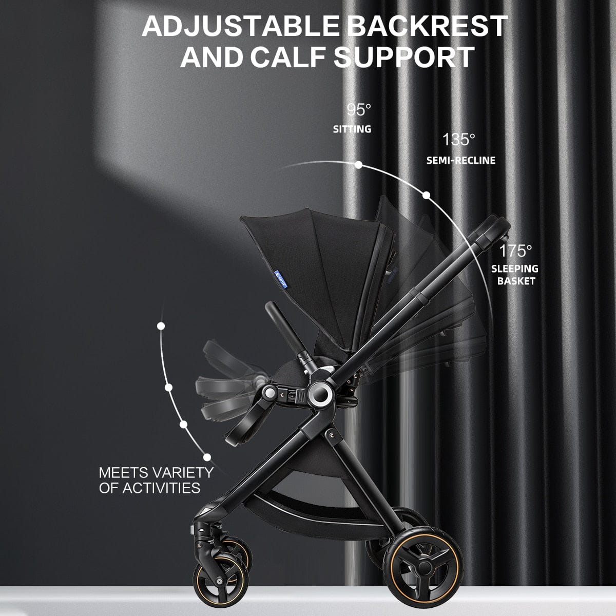  Baby Stroller, ELITTLE EMU Foldable Toddler Stroller
