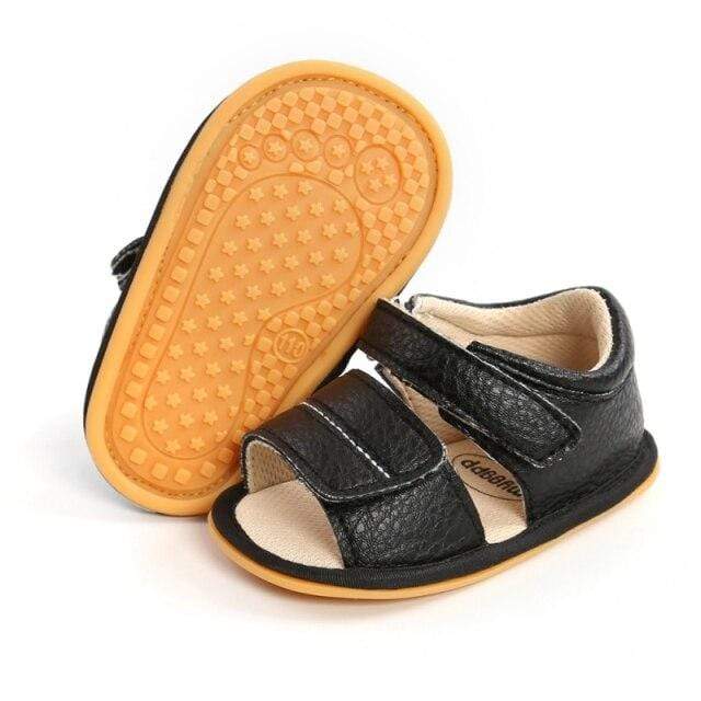 Proactive Baby Baby Footwear Black-2 Straps / 0-6 Months Explore-myggpp™ Baby Sandals