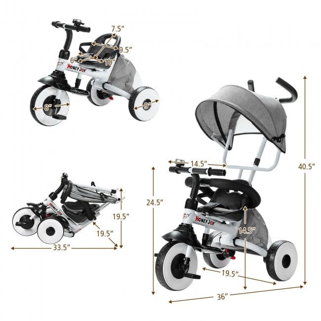 Proactive Baby HoneyJoy™ Best Baby Stroller cum Tricycle For age 0-60 Months Babies