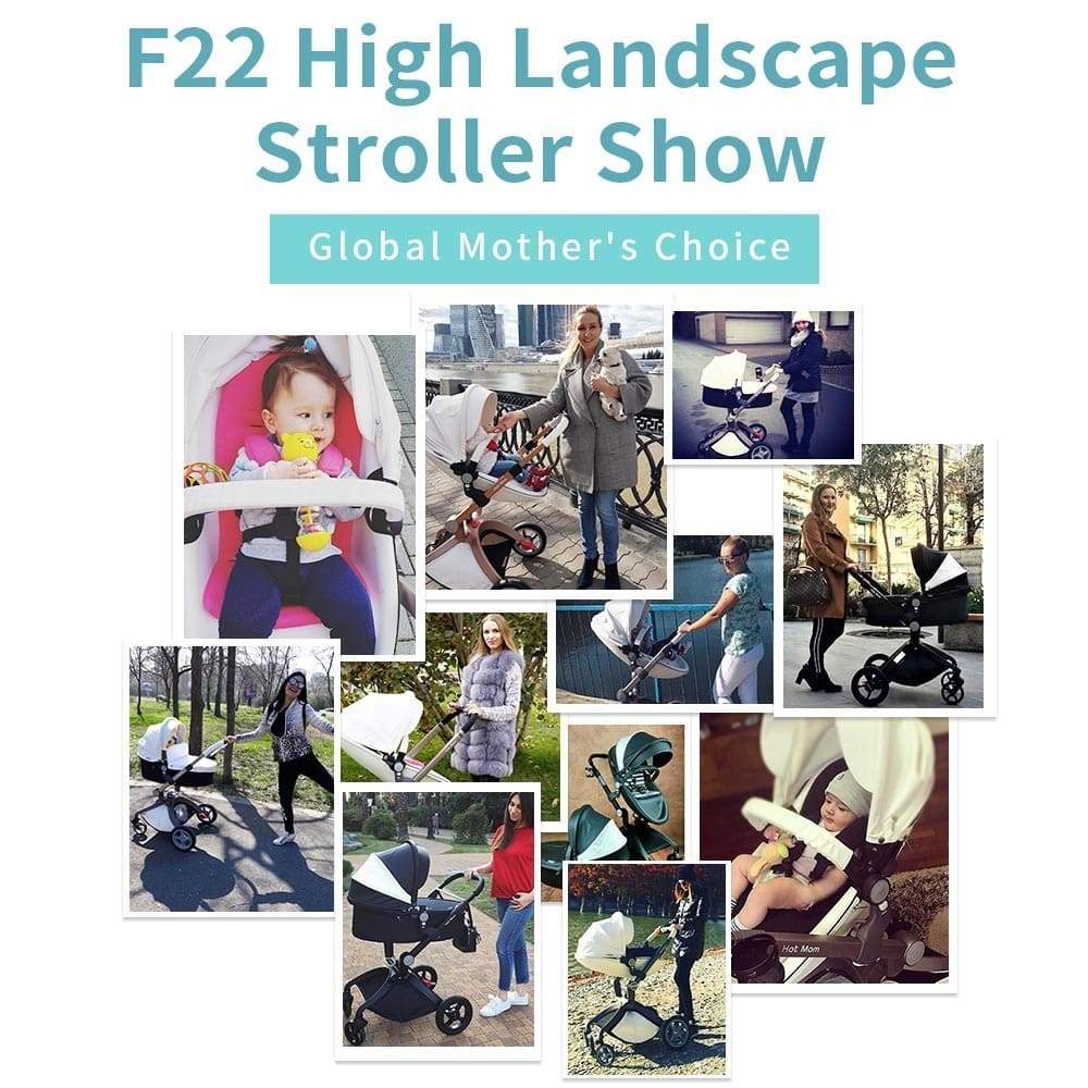 Proactive Baby Baby Pram Stroller Hot Mom™ Luxurious 360° 2 in 1 Baby Stroller
