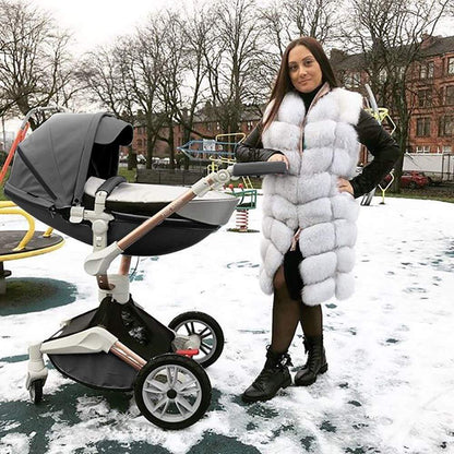 Proactive Baby Baby Pram Stroller Hot Mom™ Luxurious 360° 2 in 1 Baby Stroller