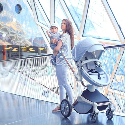 Proactive Baby Baby Pram Stroller Hot Mom™ Luxurious 360° 2 in 1 Baby Stroller