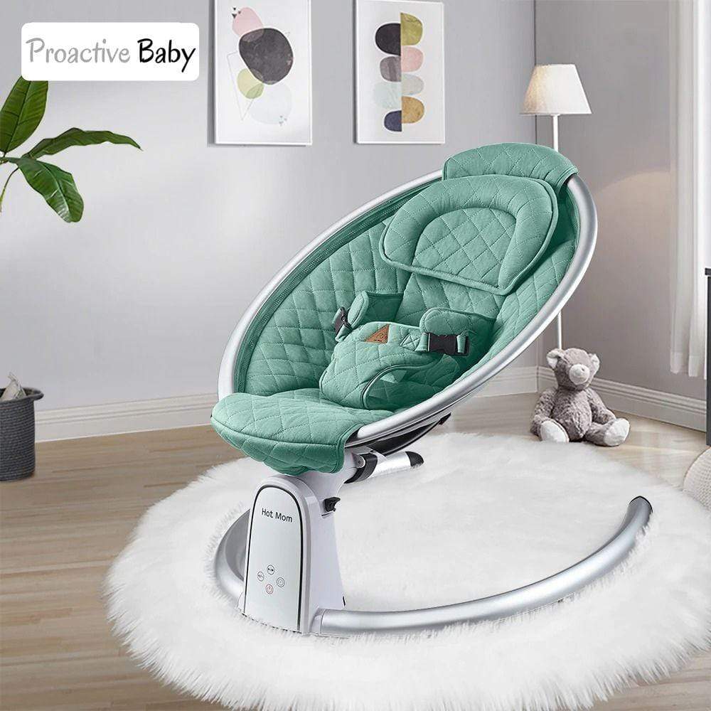 HotMom™ Bluetooth Baby Rocker I Electric Baby Swinging Chair I Electronic  Baby Swinger I Bluetooth Baby Rocking Chair