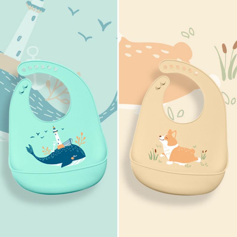 Proactive Baby Baby Bibs LoveBaby™ Cute Design Baby Silicone Bibs
