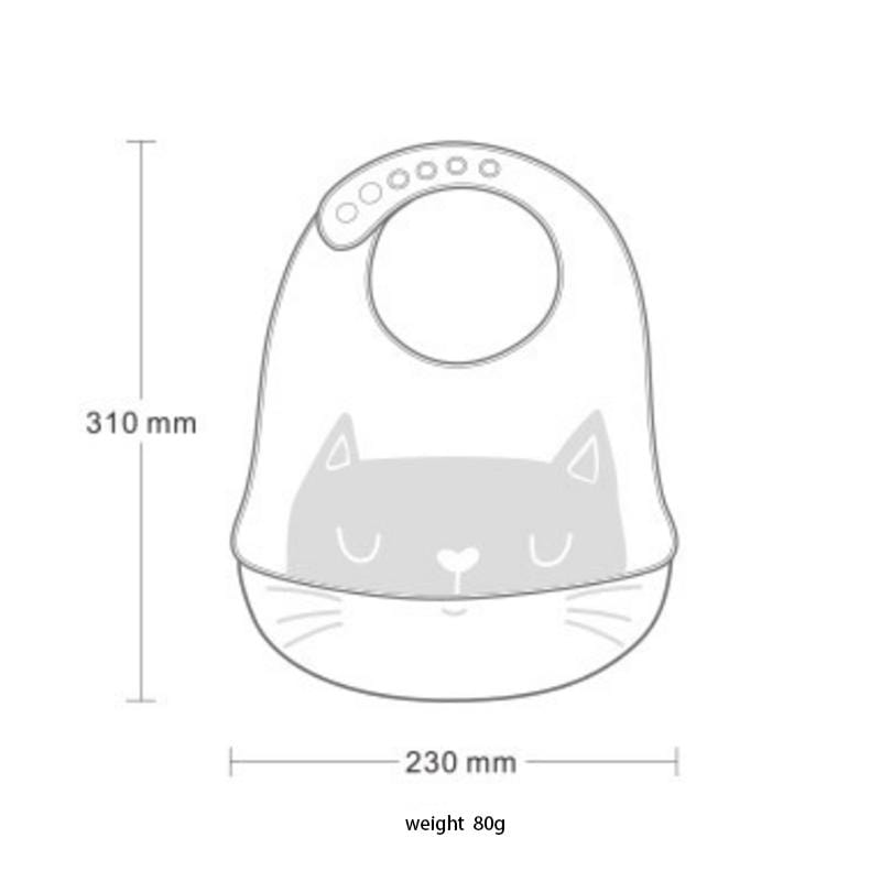 Proactive Baby Baby Bibs LoveBaby™ Silicone Bibs - Cat