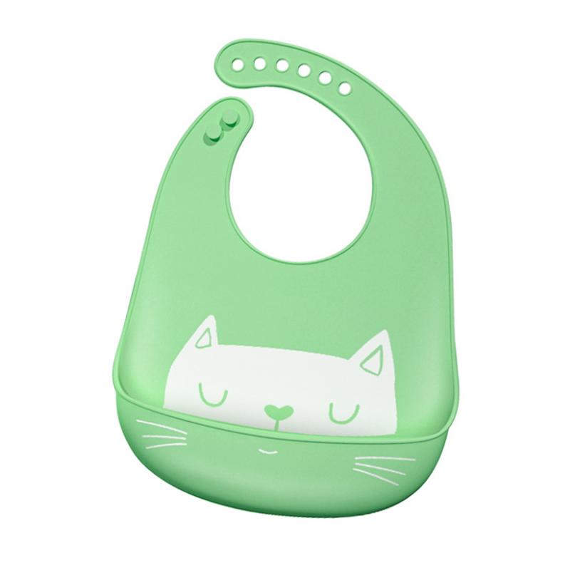 Proactive Baby Baby Bibs Green LoveBaby™ Silicone Bibs - Cat