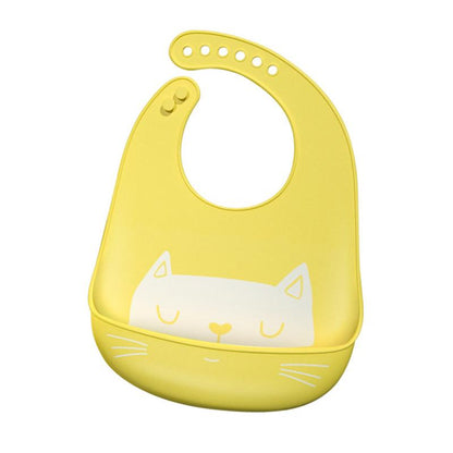 Proactive Baby Baby Bibs Yellow LoveBaby™ Silicone Bibs - Cat