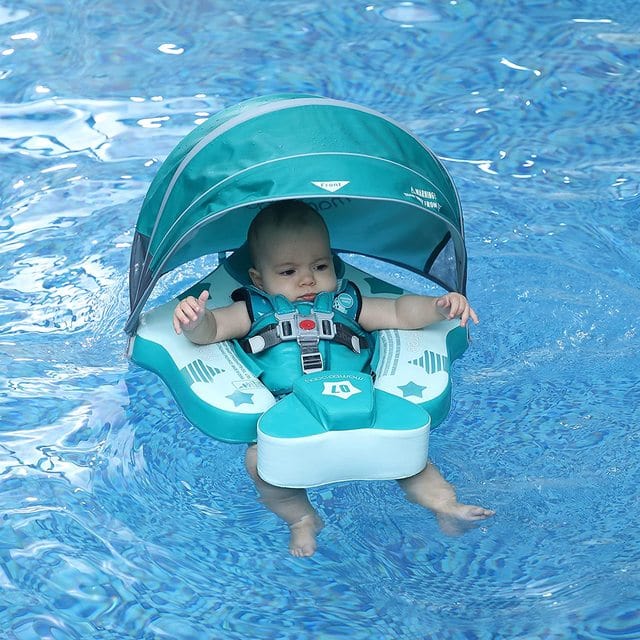 Baby float with store umbrella