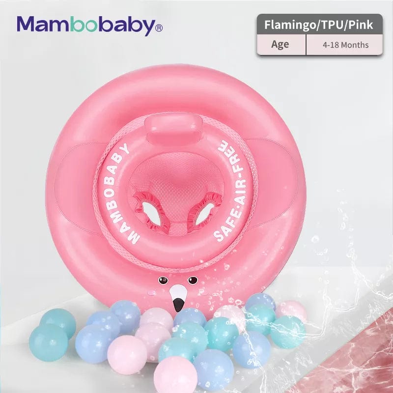 Proactive Baby Baby Float for Swimming Pool Pink Flamingo MamboBaby™ Infant/Toddler Baby Seat Ring Pool Float For Age 3-18 Months - 2022 Variant