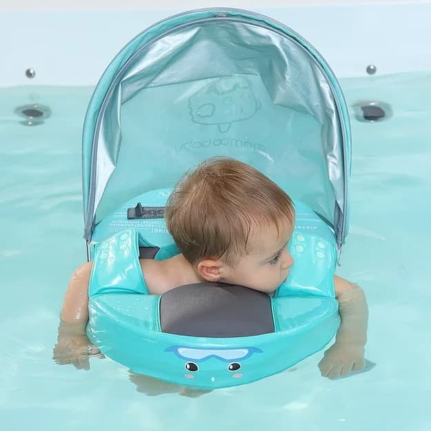 Proactive Baby Baby Float for Swimming Pool MamboBaby™ Waist Infant/Toddler Swim Float With Canopy For Age 8-48 Months
