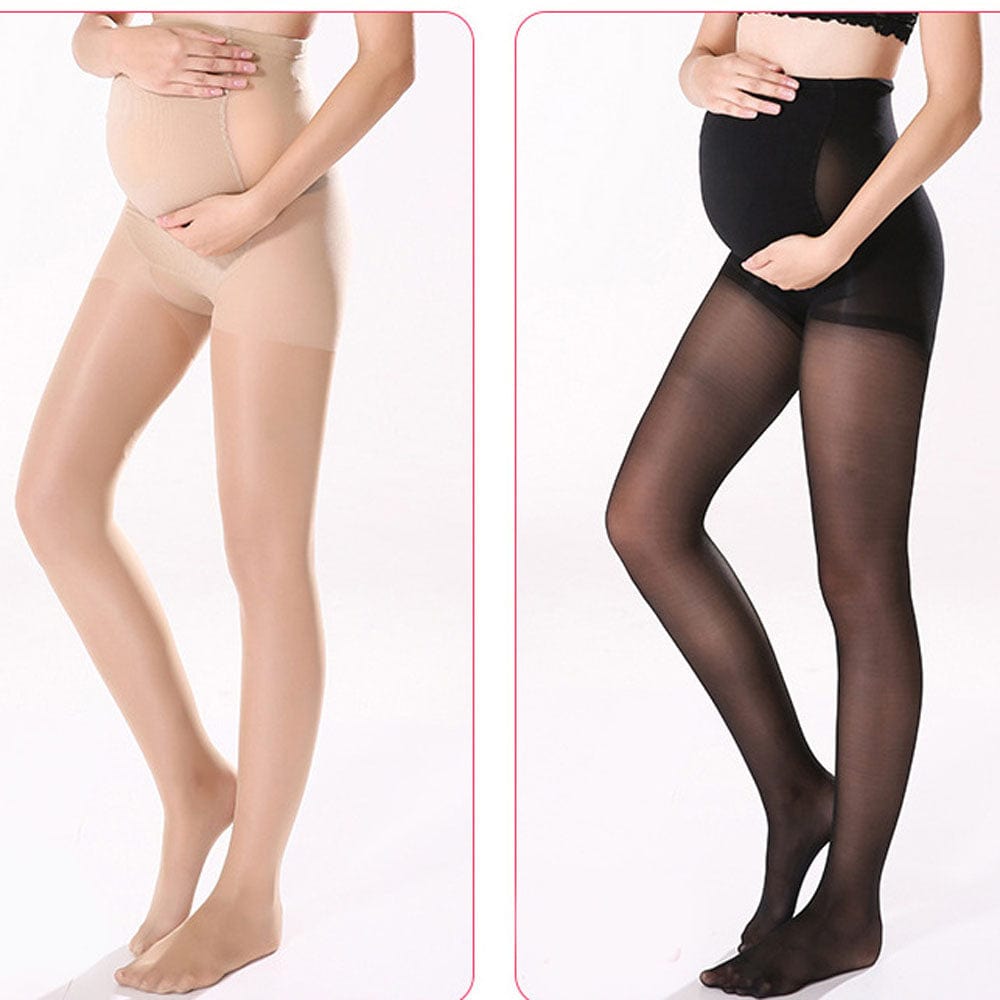Women's Light Support Maternity Tights with Extra Large Waist