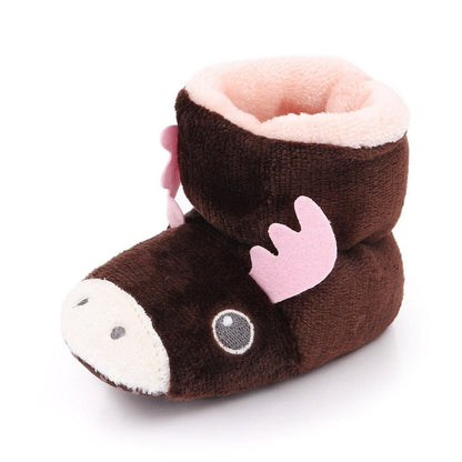 Proactive Baby 0 Brown / 11cm (4.33 in) MYGGPP Babies First Walker Booties - Cotton, Anti-slip Warm Winter Boots