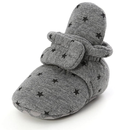 Proactive Baby Grey / 0-6 Months Newborn Baby Shoes With Star Print For Boy/Girl With Cute Star Prints I First Walkers Booties Comfortable Soft Anti-slip Warm Infant Shoes