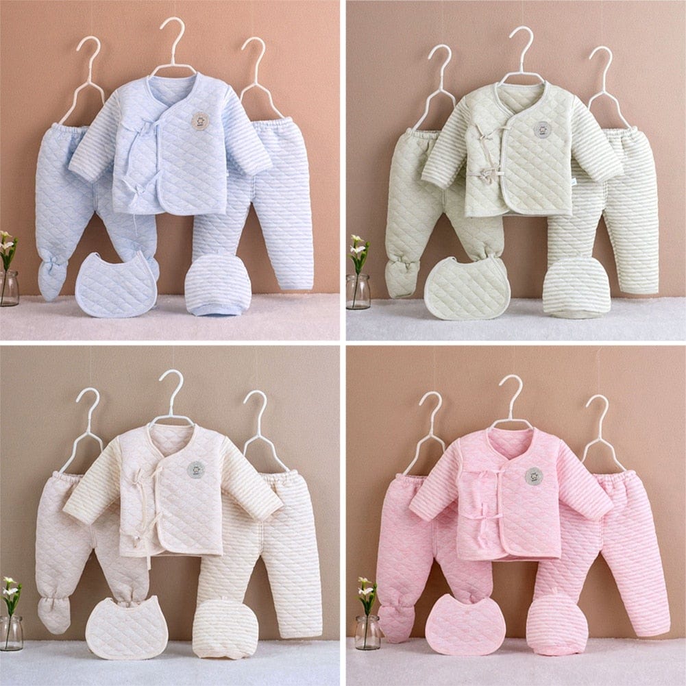 Proactive Baby Baby & Toddler ProBaby 5Pcs Set Newborn Baby Warm Cotton Clothes