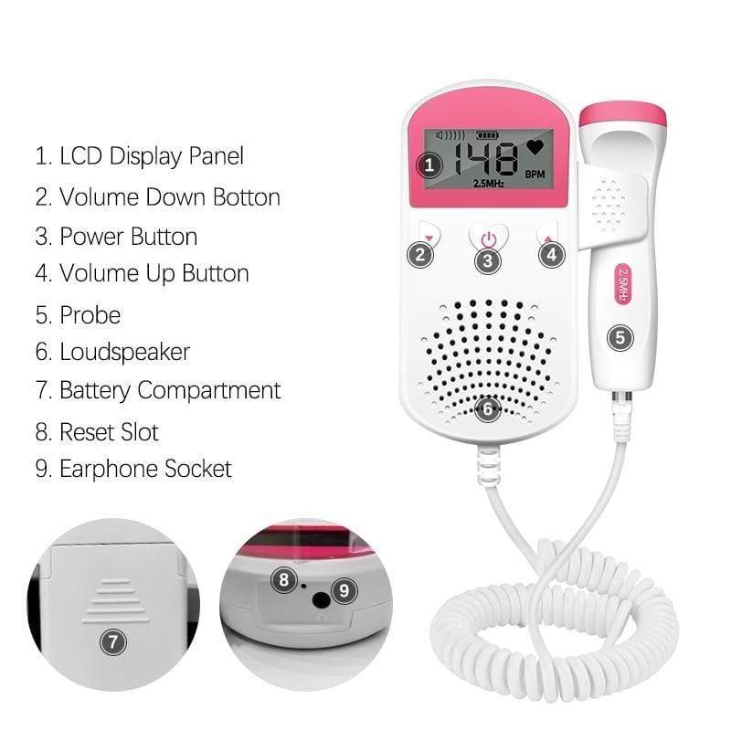 Proactive Baby Baby Fetal Doppler Pink ProBaby™ Fetal Doppler