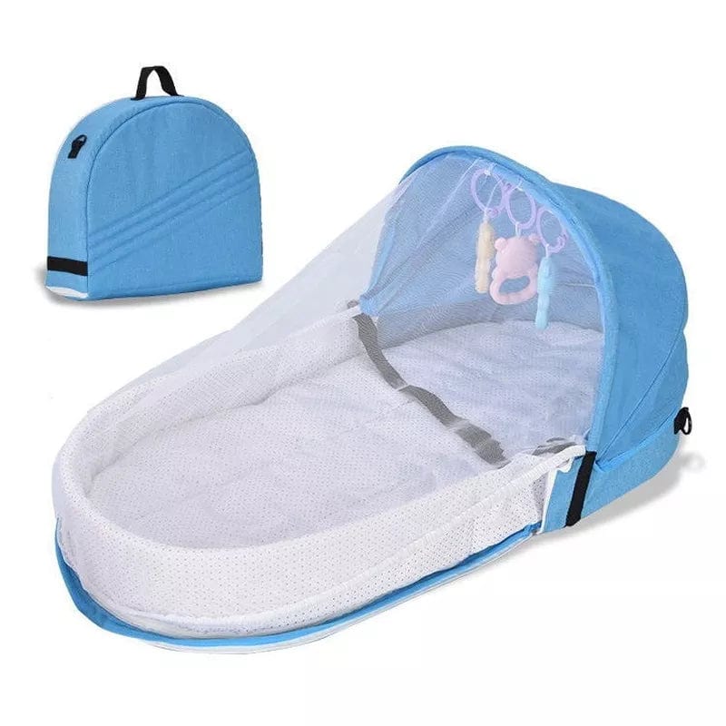Portable Infant Bed with Mosquito Net - Certified, Chemical-Free