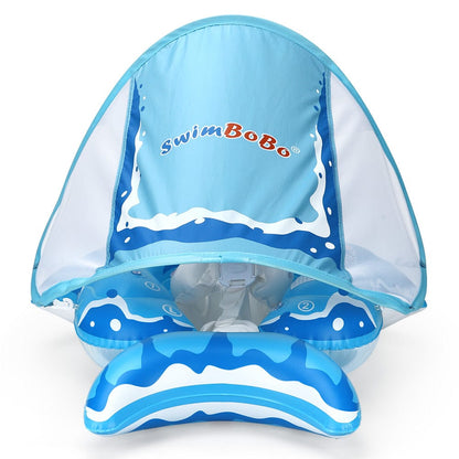 Proactive Baby SwimBoBo Inflatable Baby Float With Canopy Shark Variant Age 3 Months - 6 Years