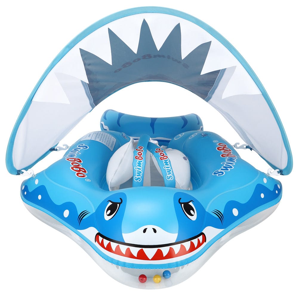 SwimBoBo Inflatable Baby Float With Canopy Shark Variant Age 3 Months