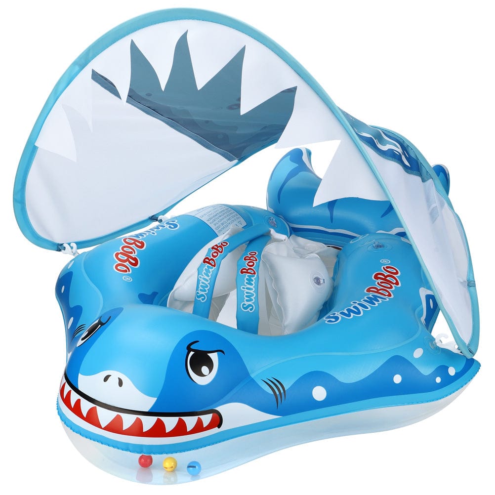 Proactive Baby Shark / Large SwimBoBo Inflatable Baby Float With Canopy Shark Variant Age 3 Months - 6 Years