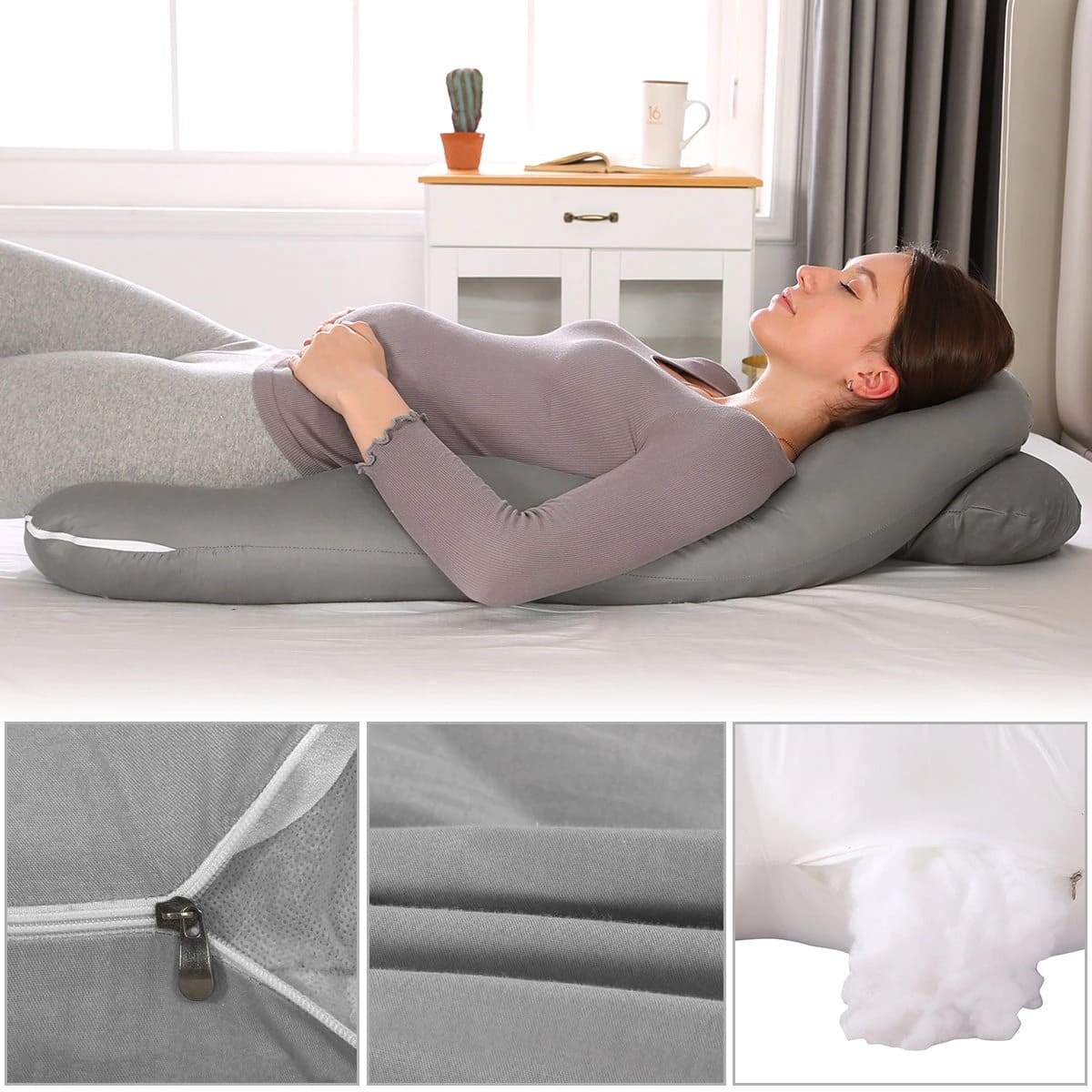 1pc Sleeping Lumbar Support Cushion Pregnant Women Bed Waist Pillow, Pelvic  Pillow
