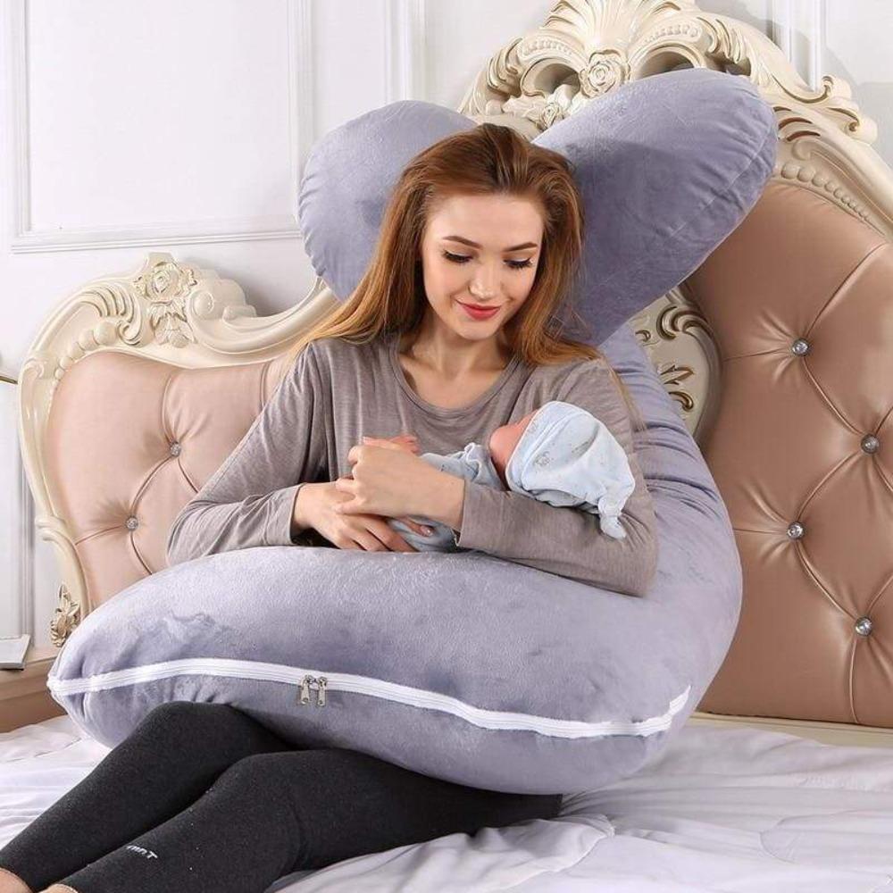 QUEEN ROSE Pregnancy Pillow, U Shaped Full Body Pillows for Sleeping  Support, 55 Inch Maternity Pillow for Pregnant Women with Cooling Silky  Cover