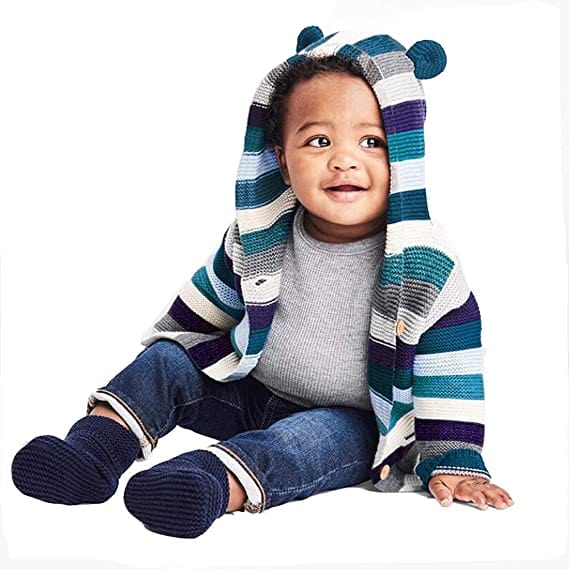 Proactive Baby Baby Clothing Toddler Baby Boy/Girl Winter Hooded Knitted Sweater