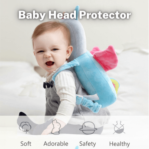 Head Back Protector Baby Protect Pillow Learn Walk Headgear Prevent Injured  Safety Pad prevention Fall Cartoon Bee Kids Pillows