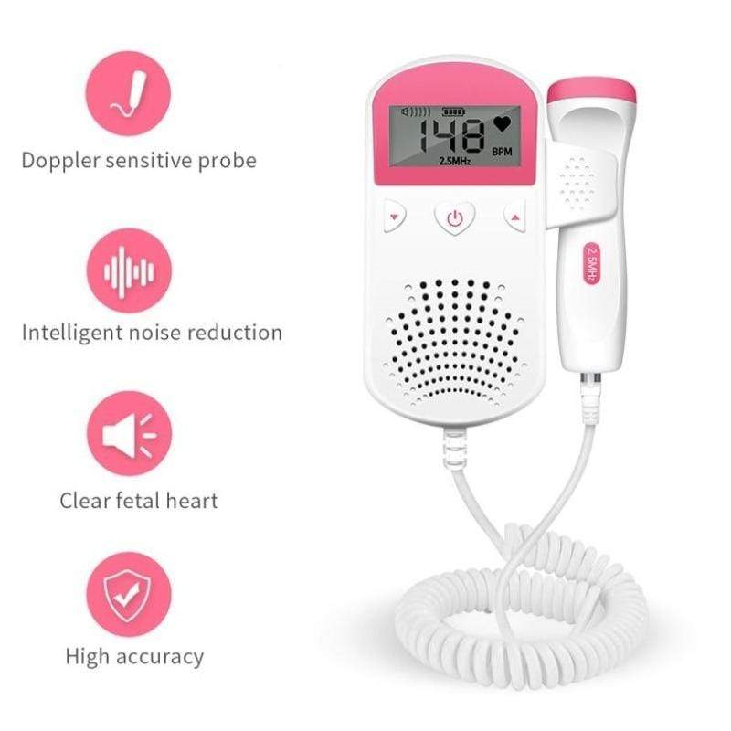 Baby Heartbeat Monitor Portable Doppler Fetal Pregnancy Monitor for New  Moms Easy to Use at Home - AliExpress