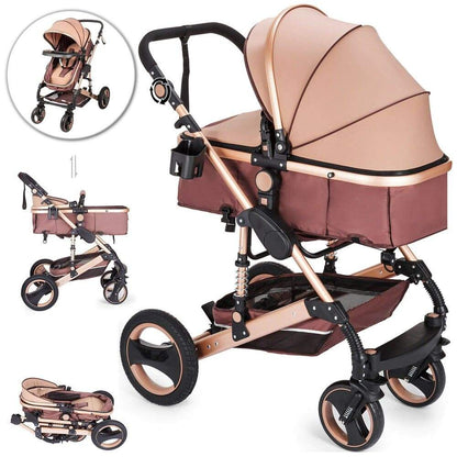 Proactive Baby Baby Pram Stroller VEVOR 2 in 1 Folding Baby Stroller